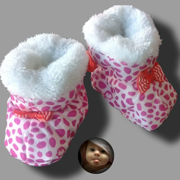 Baby Booty | Baby Shoes | Woolen - Pink