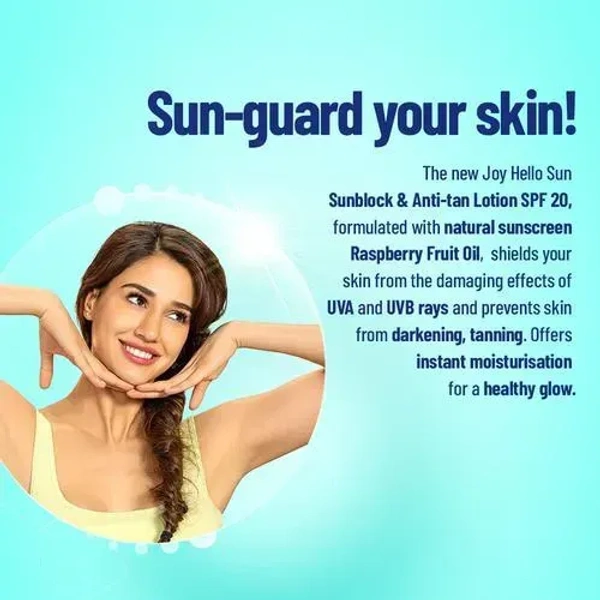 Joy Hello Sun SPF 20 UVA + UVB Protection Sunblock & Anti-Tan Lotion 300 ml - 300 ml