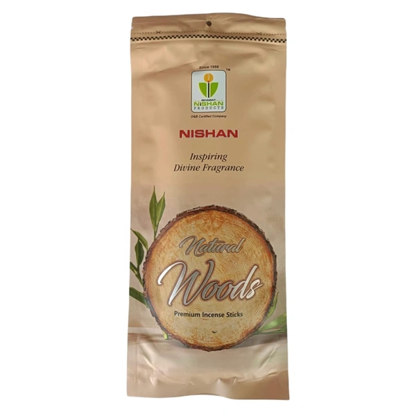 NISHAN Natural Woods Incense Sticks - Agarbatti - 120 Gm