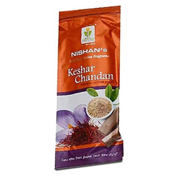 NISHAN Keshar Chandan Incense Sticks - Agarbatti - 120 Gm