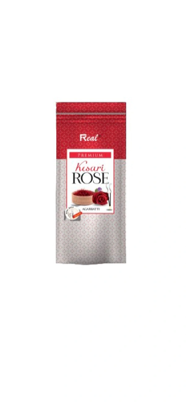 Real Kesari Rose Premium Incense Sticks - Agarbatti - 125 Gm
