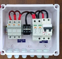 DCDB 3 in 1 Out 600V Inbuilt 3 x 20A Fuses, 600V SPD and MCB (3 Series/String x up to 12 Panels Max.) (with MCB, 3IN1 600V) - White, 1Kg, 26×28×11Cm