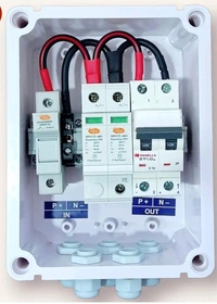 Solar AJB DCDB 2 in 1 Out 600V Inbuilt 2 x 20A Fuses, 600V SPD,  (2 Series/String x up to 12 Panels Max.) ( 2IN1 600V SPD) - White, . 800, 26×28×11Cm