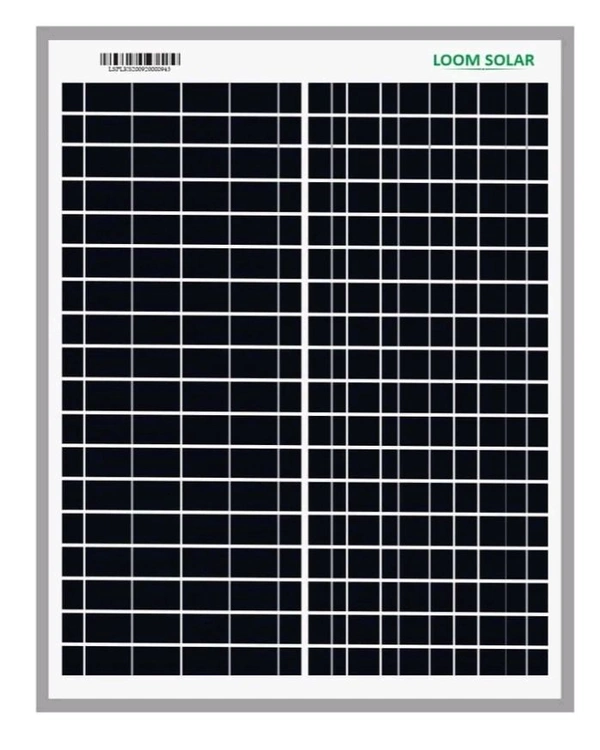Loom Solar Panel 20 watt - 12 volt for Small Battery Charging - Black, 450×350×22mm, 1.7Kg