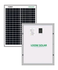 Loom Solar Panel 20 watt - 12 volt for Small Battery Charging - Black, 450×350×22mm, 1.7Kg