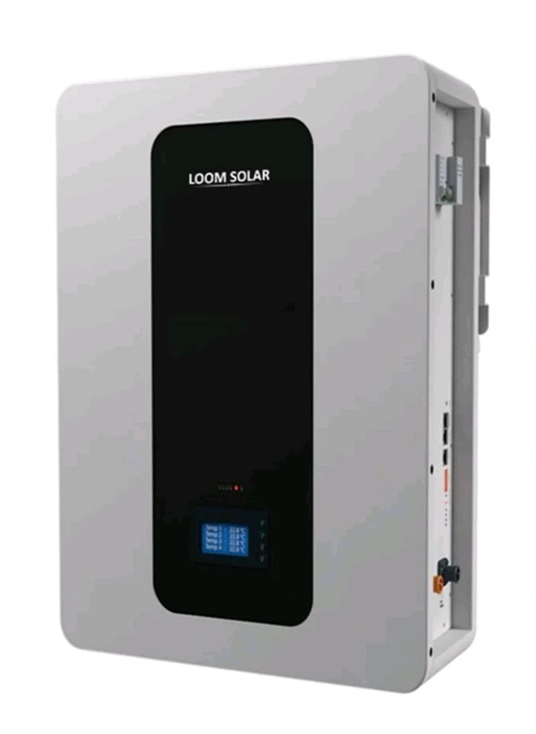 Loom Solar CAML 100 Ah, 51.2 Volt Wall Mount, LiFePo4 Battery - Front Display - 100, White, 51.2