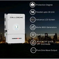 Cellcronic Galaxy 7G PRO 10kw 48v Single Phase Triple Mppt Hybrid Inverter - White, 36, 420*670*233
