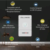 Cellcronic Galaxy 7G PRO 10kw 48v Single Phase Triple Mppt Hybrid Inverter - White, 36, 420*670*233