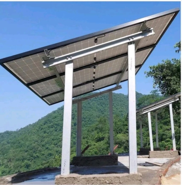 Green energy 2 Panel G.I High Rise Stand With 6-7 Foot Hight For 550-600 Watt Panel