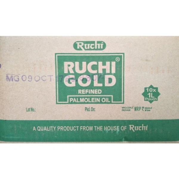 Ruchi Gold Refined Palmoline Oil Box - 1Box  x 10 pouches