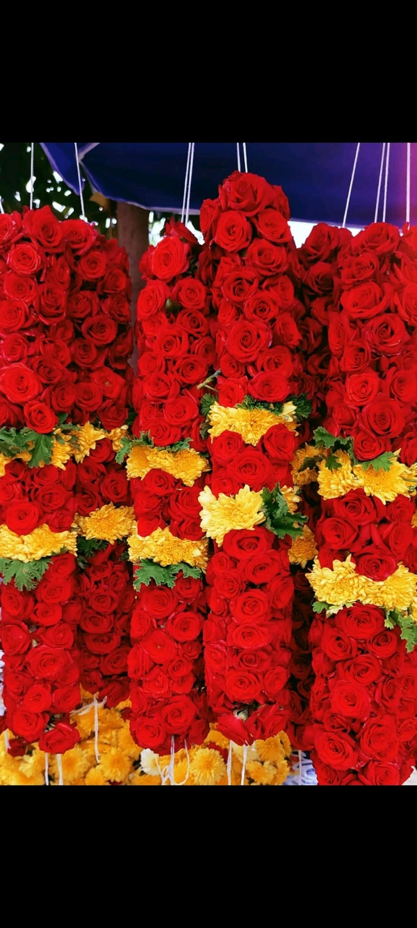 Red Rose Garland Big