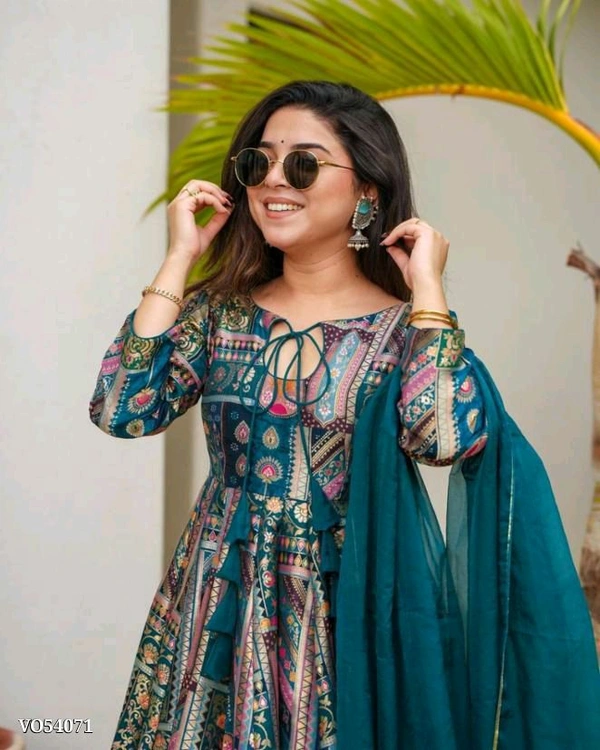 Anarkali Printed Gown - XXL