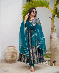 Anarkali Printed Gown - XXL