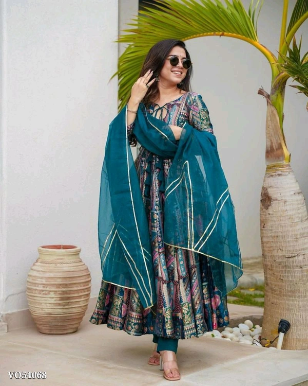 Anarkali Printed Gown - XXL