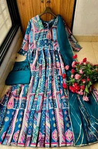 Anarkali Printed Gown - XXL
