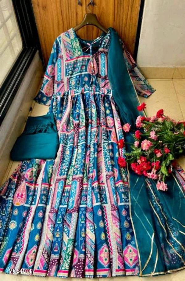 Anarkali Printed Gown - XXL