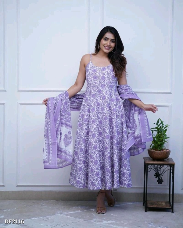 Beautiful Spaghetti Cotton Dress - XXL