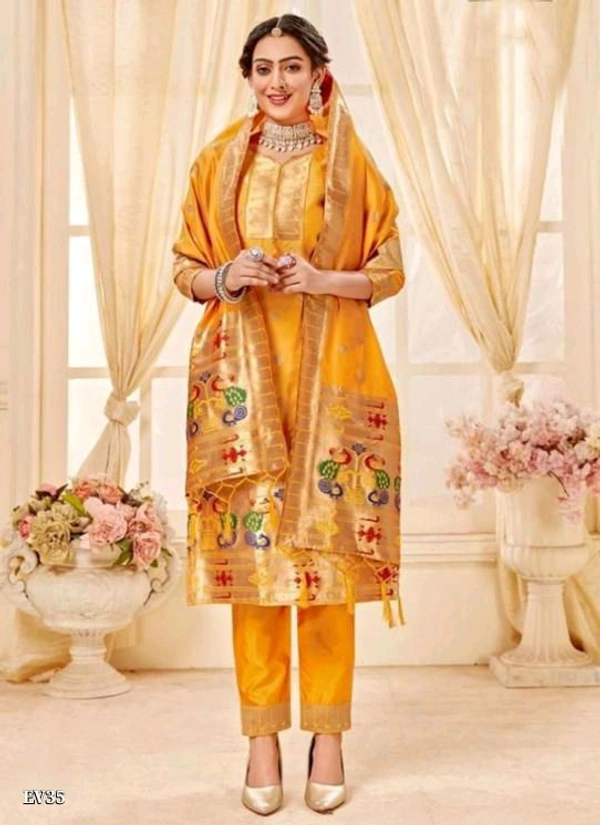 Paithani Banarasi Suit - L, Black