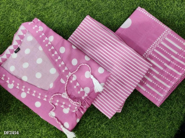 Royal Pink Cotton Suit - XL