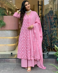 Royal Pink Cotton Suit - XXL