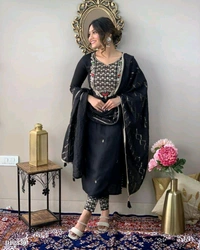 Rayon Embroidery Suit - XL