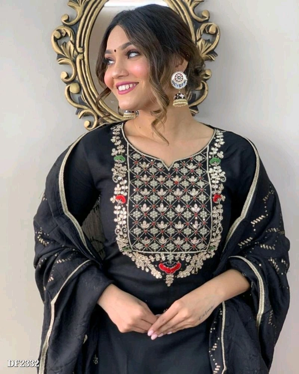 Rayon Embroidery Suit - XXL