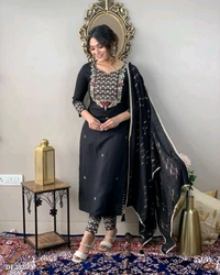 Rayon Embroidery Suit - XXL