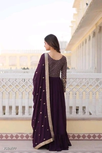 Royal Multi Zari Gown - L, Purple