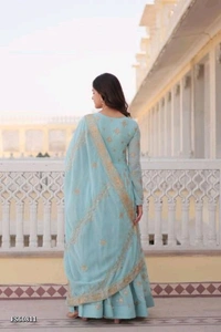 Royal Villa Gown - L, Sky Blue