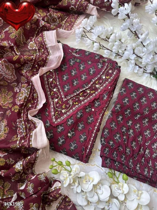 Floral Dress Set - S, Maroon