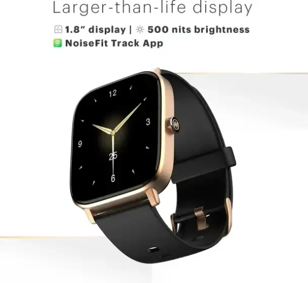 Noise Colorfit Icon 2 1.8'' Display with Bluetooth Calling, AI Voice Assistant Smartwatch (Midnight Gold Strap, Regular) #JustHere