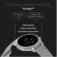 Noise Evolve 3 1.43" AMOLED Always-On Display with Bluetooth Calling, Metallic Design Smartwatch (Silver Grey Strap, Regular) - White