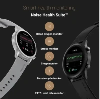Noise Evolve 3 1.43" AMOLED Always-On Display with Bluetooth Calling, Metallic Design Smartwatch (Carbon Black Strap, Regular) - Black