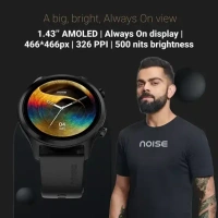 Noise Evolve 3 1.43" AMOLED Always-On Display with Bluetooth Calling, Metallic Design Smartwatch (Silver Grey Strap, Regular) - White