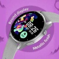 Noise Crew 1.38 Round Display with Bluetooth Calling, Metallic finish, IP68 Rating Smartwatch (Grey Strap, Regular) - White