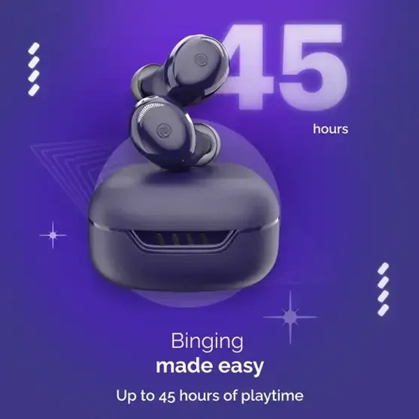 Noise Buds Trance with 45 Hrs Playtime, Low Latency (up to 40ms), HyperSync, and IPX5 Bluetooth (Space Blue, True Wireless) - Blue