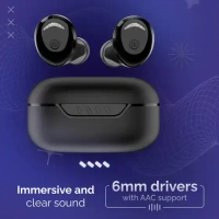 Noise Buds Trance with 45 Hrs Playtime, Low Latency (up to 40ms), HyperSync, and IPX5 Bluetooth (Jet Black, True Wireless) - Black