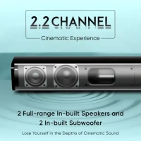 Mivi Fort S80 with 2 inBuilt Subwoofers, 3EQ Modes, Remote Ctrl 80 W Bluetooth Soundbar (Black, 2.2 Channel) - 80W