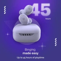Noise Buds Trance with 45 Hrs Playtime, Low Latency (up to 40ms), HyperSync, and IPX5 Bluetooth (Jet Black, True Wireless) - Purple