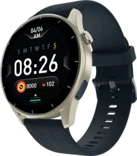 Noise Crew 1.38 Round Display with Bluetooth Calling, Metallic finish, IP68 Rating Smartwatch (Midnight Blue Strap, Regular) - Blue