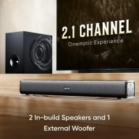 Mivi Fort H160 Soundbar, 160 Watts, 2.1 Channel, Multi-Input and EQ Modes, BT v5.1 160 W Bluetooth Soundbar (Black, 5.1 Channel)