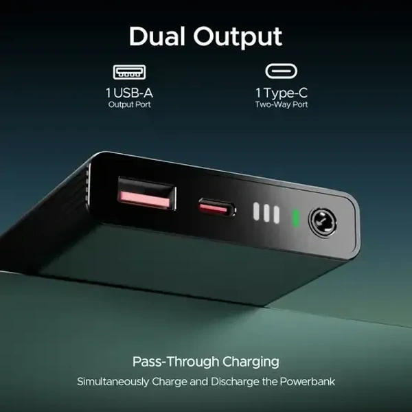 boAt 10000 mAh 22.5 W Pocket Size Power Bank (Carbon Black, Lithium Polymer, Fast Charging, Quick Charge 3.0, Power Delivery 3.0 for Mobile, Tablet)