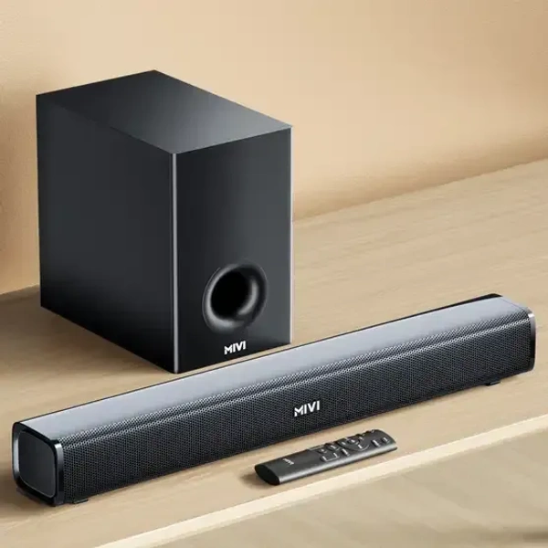 Mivi Fort H160 Soundbar, 160 Watts, 2.1 Channel, Multi-Input and EQ Modes, BT v5.1 160 W Bluetooth Soundbar (Black, 5.1 Channel)