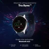 Noise Vortex Plus, 1.46'' AMOLED Display, BT Calling, Sleek Metal Finish Smartwatch (Elite Silver Strap, Regular) - Silver