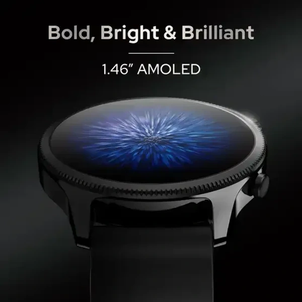 Noise Evolve 4 1.46 AMOLED Always On Display with Premium Design & Bluetooth Calling Smartwatch (Statement Black Strap, Regular) - Black