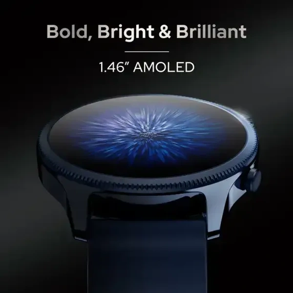 Noise Evolve 4 1.46 AMOLED Always On Display with Premium Design & Bluetooth Calling Smartwatch (Electric Blue Strap, Regular) - Navy Blue
