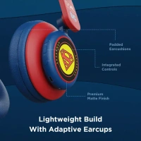 boAt Rockerz 450 Superman DC Edition Wireless Bluetooth Headphone with 40mm Dynamic Drivers, Upto 15 Hours Playback, Adaptive Headband   - Red