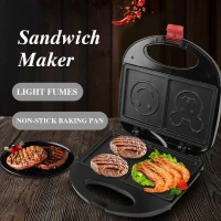 Double Sided Heating 750W Electric Sandwich Maker (1 Pc)