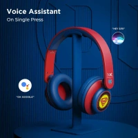boAt Rockerz 450 Superman DC Edition Wireless Bluetooth Headphone with 40mm Dynamic Drivers, Upto 15 Hours Playback, Adaptive Headband   - Red