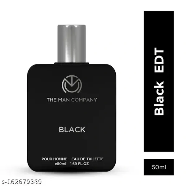 The Man Company Black EDT Perfume For Men - 50ml | Premium Long Lasting Fragrance Spray | Perfume For Men